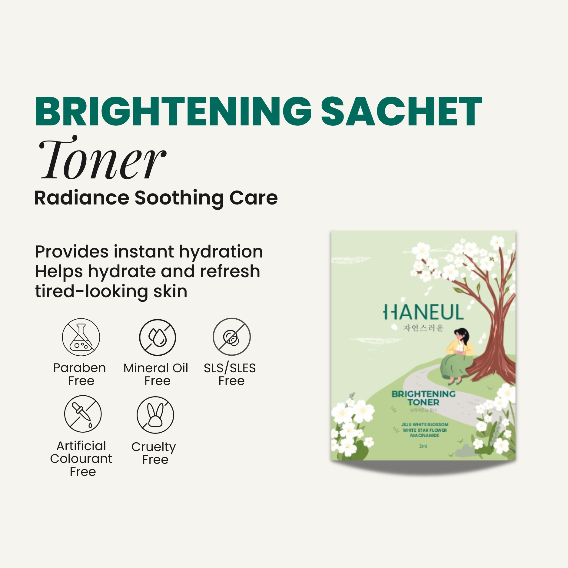 HANEUL Brightening Toner Sachet 3ml