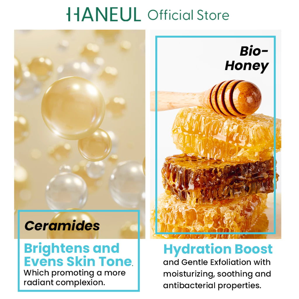 HANEUL Haneul Bio-Honey Ceramide Hydrating Set with Cleanser, Face Mist, Emulsion, Gel-Moisturizer