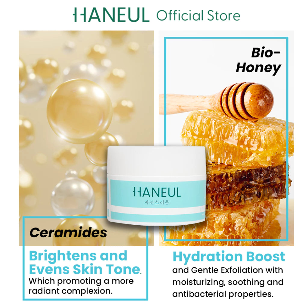HANEUL Hydrating Sleeping Mask with Bio-Honey and Ceramides for Maximum Hydration (40g) Pelembab Muka