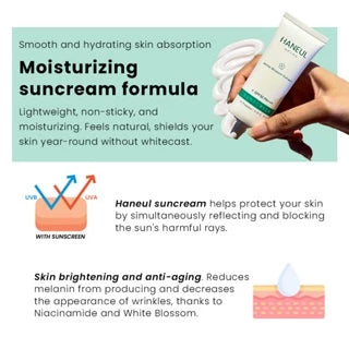 HANEUL Radiant Glow Combo (Brightening Cleanser 100g + Brightening Sunscreen 30g)