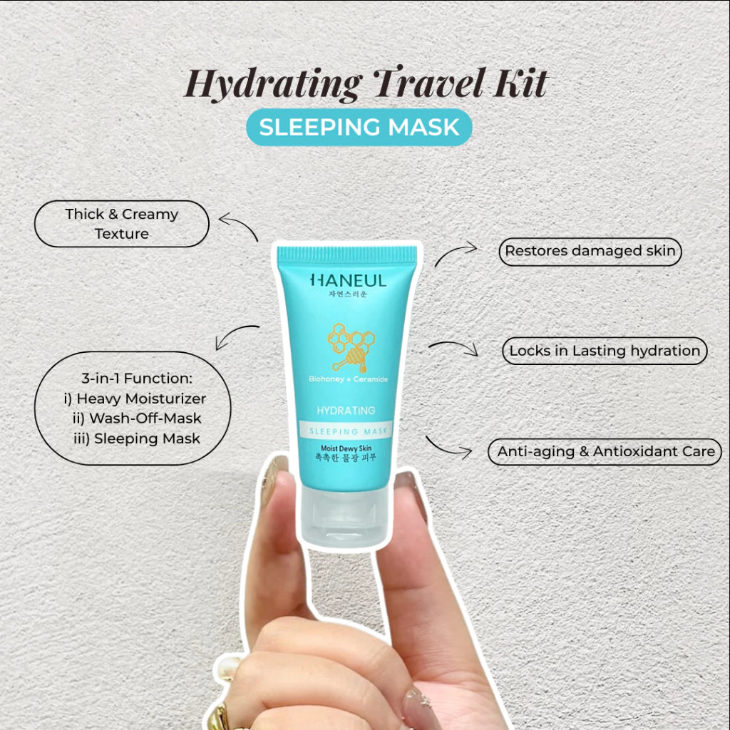 HANEUL Hydrating Dreamy Travel Kit - 2pcs (15ml Face Mist + 10ml Sleeping Mask)