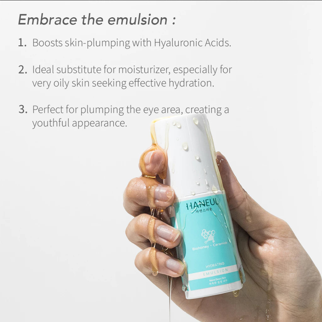 HANEUL Hydrating Emulsion with Bio-Honey & Ceramides for Superior Hydration (30ml) Serum Muka