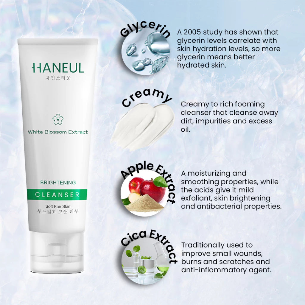 HANEUL Ultra Bright Combo (Brightening Cleanser 100g + Brightening Moisturizer 50g)