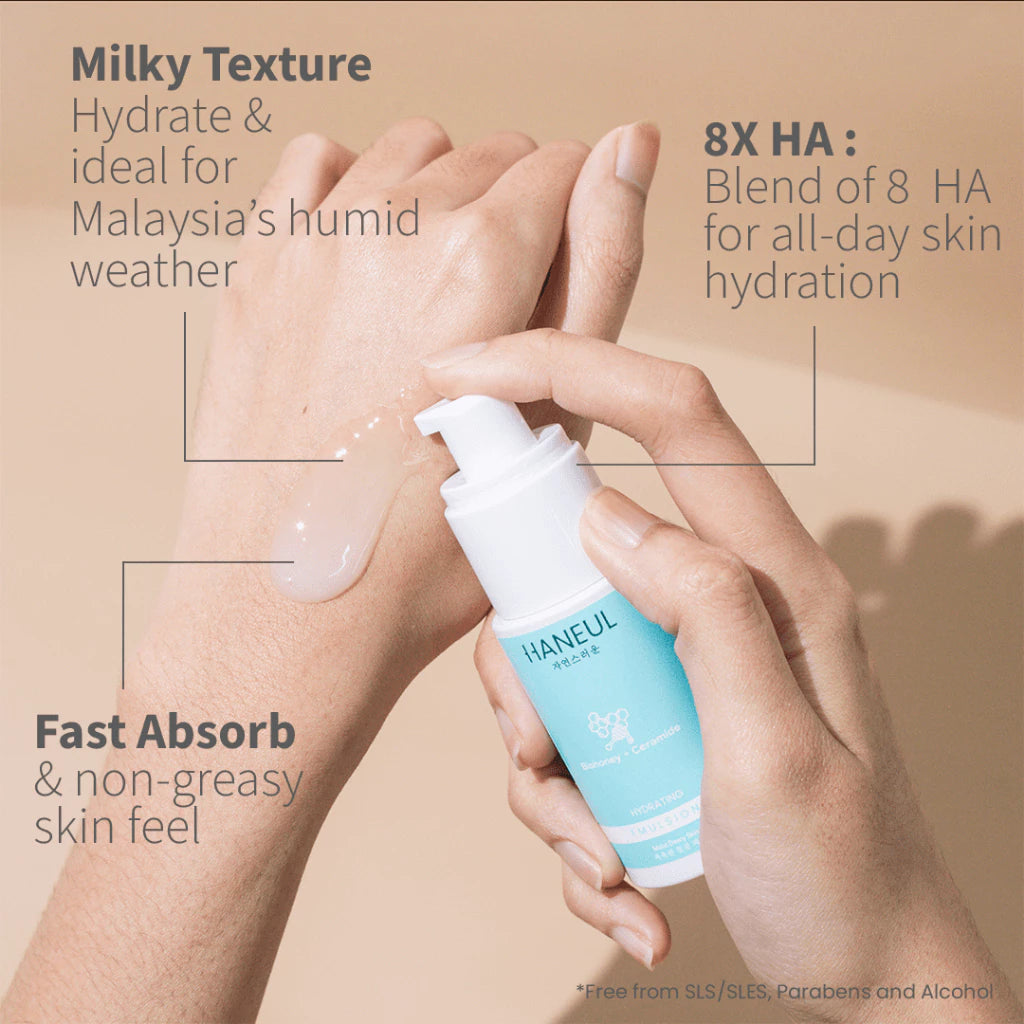 HANEUL Hydrating Emulsion with Bio-Honey & Ceramides for Superior Hydration (30ml) Serum Muka