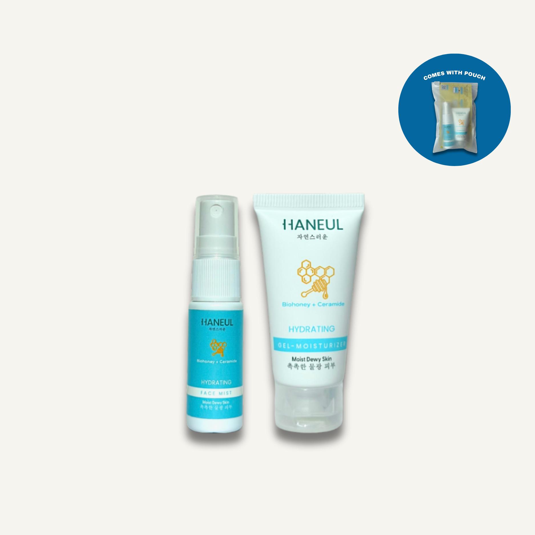 HANEUL Hydrating Dewy Travel Kit - 2pcs (15ml Face Mist + 10ml Moisturizer)