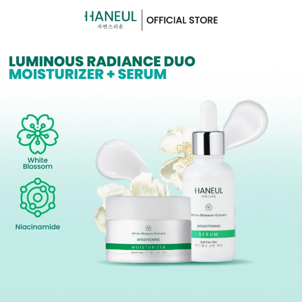 HANEUL Luminous Radiance Combo (Brightening Serum 30ml + Brightening Moisturizer 50g)