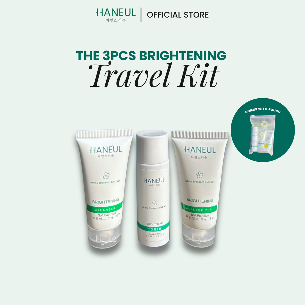 HANEUL Brightening Travel Kit 3pcs (20ml Cleanser + 15ml Toner + 20ml Moisturizer)