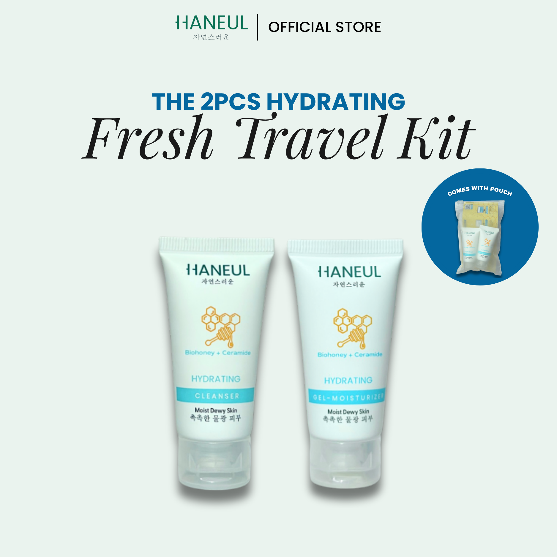 HANEUL Hydrating Fresh Travel Kit - 2pcs (15ml Cleanser + 10ml Moisturizer)