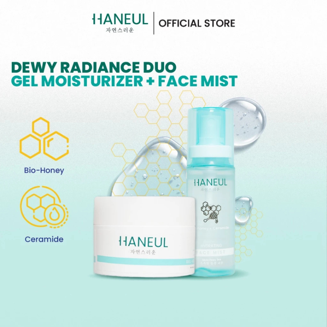 HANEUL Dewy Radiance Combo (Hydrating Face Mist 50ml & Hydrating Gel-Moisturizer 45g)