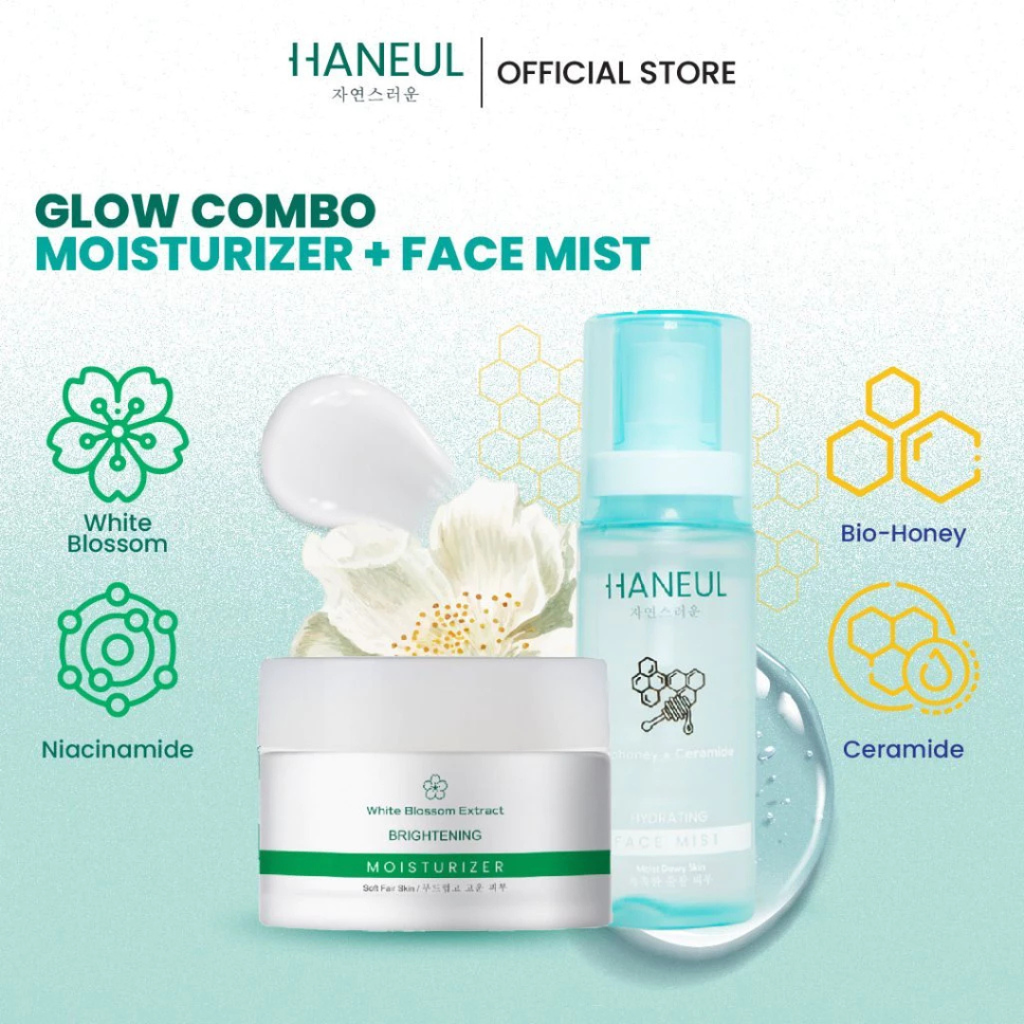 HANEUL Glow Combo (Brightening Moisturizer 50g & Hydrating Face Mist 50ml)