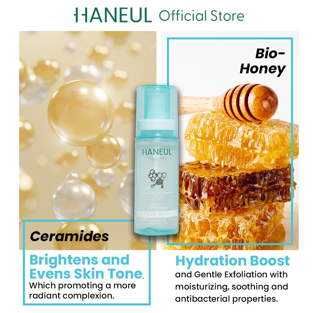 HANEUL Hydrating Face Mist with Bio-Honey & Ceramides for Instant Dewy Refreshment (50ml) Penyegar Muka